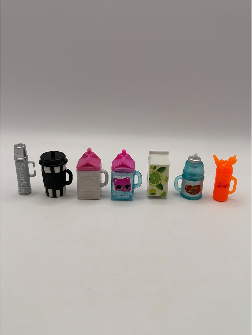 LOL Surprise Doll Bottles Drinks Lot 7 Milk Carton Mugs Thermos Travel Cup MGA
